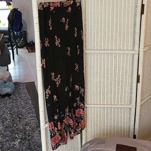 Chiffon floral print pants